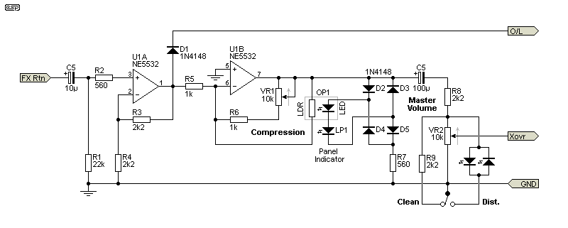 Рисунок 12 - Компрессор/лимитер с LED/ LDR